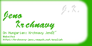 jeno krchnavy business card